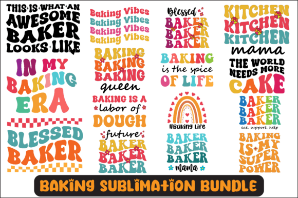 Baking Svg Sublimation Design Bundle for Graphics and Crafts