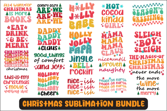 Christmas Svg Sublimation Design Bundle for Graphics and Crafts
