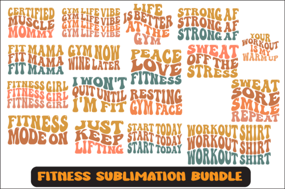 Fitness Svg Sublimation Design Bundle for Graphics and Crafts