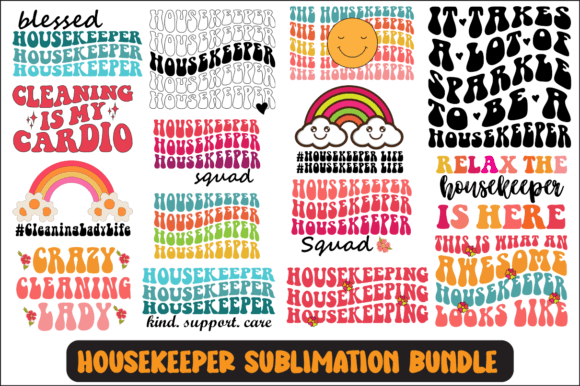 Housekeeper Svg Sublimation Bundle: Graphics for Crafts