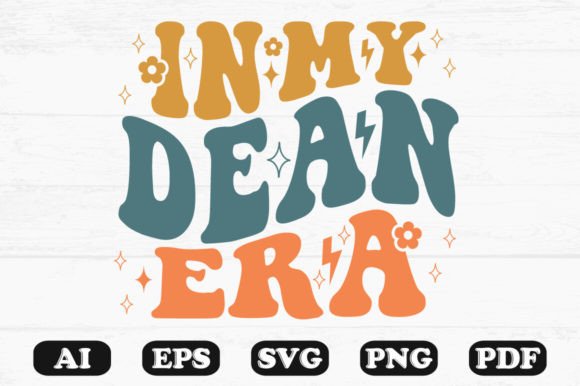 In My Dean Era Retro Wavy Svg T-shirt for Graphics and Crafts