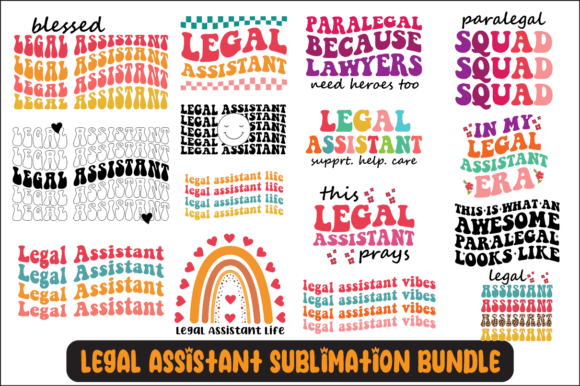 Legal Assistant Svg Sublimation Bundle for Graphics and Crafts