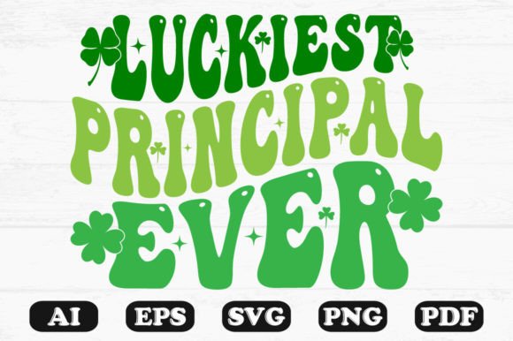 Luckiest Principal Ever Retro Wavy Svg: A Designer's Review for Crafts & Graphics