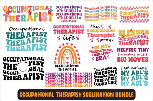 Occupational Therapist Svg Design Bundle for Crafts and Graphics