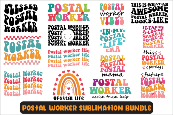 Postal Worker Svg Sublimation Bundle for Graphics and Crafts