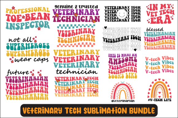 Veterinary Tech Svg Sublimation Bundle for Crafts and Graphics